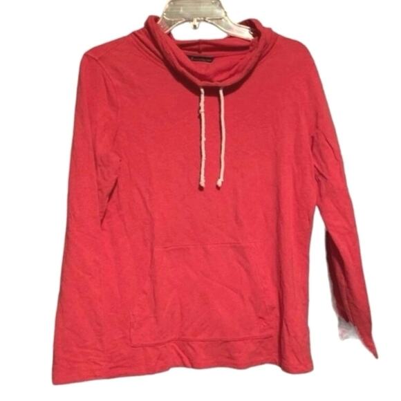 Brooks Brothers Red Cowl Neck Pullover Hoodie Sweatshirt Size M - Picture 1 of 4